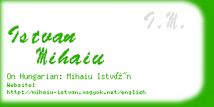 istvan mihaiu business card